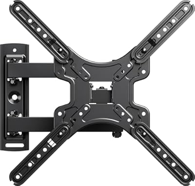 IWORKBOARD 43 50 55 inch Full Motion Corner TV Wall Mount for Most 32-60" TVs, Articulating Swivel Tilting TV Wall Mount Bracket, up to 77 lbs, VESA 400x400mm, Single Stud