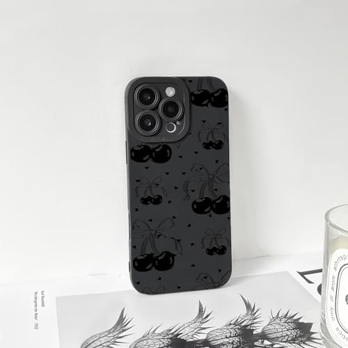 NITITOP Compatible for iPhone 16 Pro Case Cute Cherry Bow - Black by NITITOP - Used condition - Image 2
