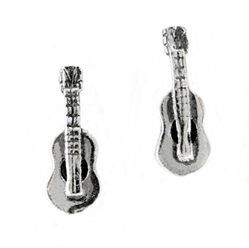 Sterling Silver Guitar Post Stud Earrings