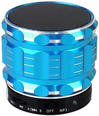 High-Tech Place Enceinte Portable stéréo Bluetooth S28 en métal avec Fonction d Appel Mains Libres (Bleu)