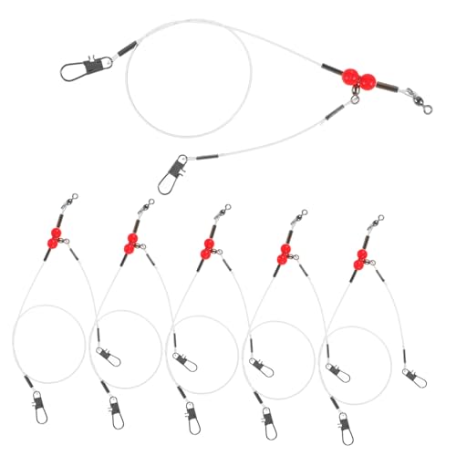 BESPORTBLE Practical Saltwater Leaders 6 Pack High-Strength Wire Leaders Swivels for Lure Fishing
