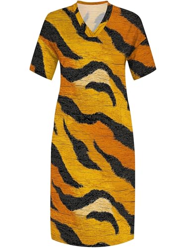 Image of PinkPatty Women's Plus Size Short Sleeve Maxi Dress Casual Loose V Neck Long Dress with Pockets