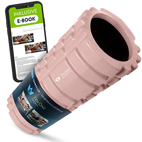 ZenOne Sports® Faszienrolle - Ideal für Massage, Rehabilitation & Aktivierung I Massage-Rolle für Wirbelsäule, Rücken, Beine & Mehr I Faszienrolle Wirbelsäule, Foam Roller mit Workout Guide