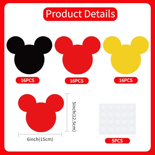 Image of Vuzvuv 48Pcs 6In Red Paper Cutouts,Classroom Bulletin Board & Party Decor