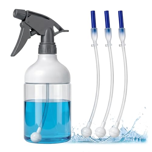 3 Pack Universal Fit 360° Spray Bottle Adapter, Reusable Tilted Spray Bottle Adapter with Flexible Tube, Weighted 360° Spray Accessories for Any Spray Nozzle, Multi-Scene Use