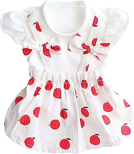 LUAMY 柔らかい 犬服 ワンピース ペット服 春夏 レース スカート ドッグウェア 犬猫 ドレス お姫様 犬用洋服 リボン付 人気 仮装 犬の服 猫服 お出掛け ウェディング パーティー 記念撮影 (M, ピンク)