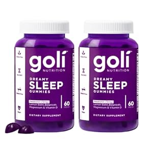 Goli Dreamy Sleep Gummy – 120 Count – Melatonin, Vitamin D, Magnesium, and Lemon Balm Extract – Gelatin-Free, Gluten…