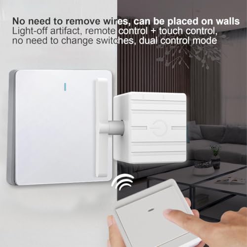 Miniinterruptor de pared autoadhesivo para el hogar y sala de estar 8