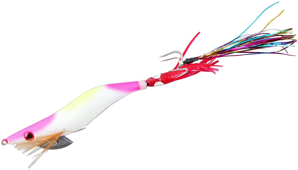 MARUSHINGYOGU (マルシン漁具) Dragon Octopus Bait Big Game 2 white rainbow No. 3.5