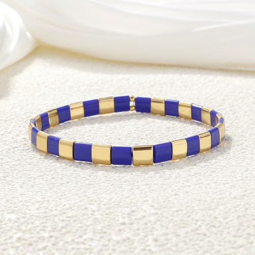 Image of KELITCH Women Tila Beads Stretch Bracelets Handmade Women Charm Strand Beaded Bracelets Summer Jewelry