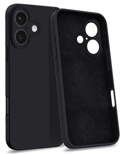 Ya en manzanajugosa.com: MyGadget Funda Silicona Compatible con iPhone 16 [ Protección Cuádruple ] - Carcasa con Microfibra Interior - Case Negro