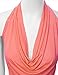 FASHIONOLIC Women's Casual Halter Neck Draped Front Sexy Backless Tank Top (S-3XL) (CLLTJ316) Coral M