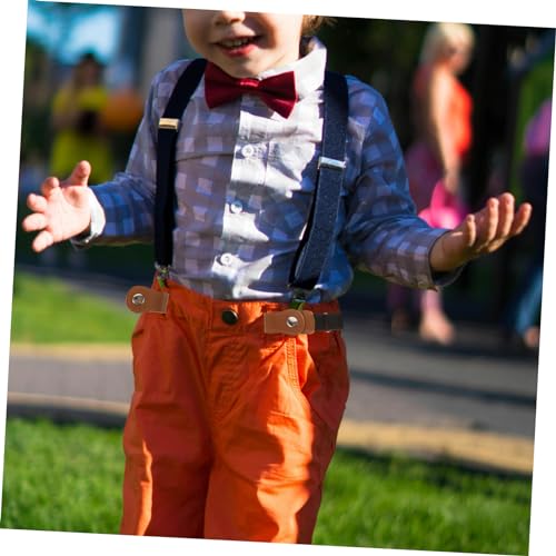 2Pcs Buckle Elastic Belts Stretchy Waistbands for Boys Comfortable Chic Design for Jeans Dresses School Uniforms Lightweight Casual Accessories4