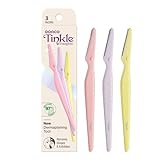Tinkle Everglow Dermaplaning Tool | 3 Razors | Multi-Functional Facial Razor, Eyebrow Razor & Face Hair Trimmer | Gentle Exfoliation with Stainless Steel