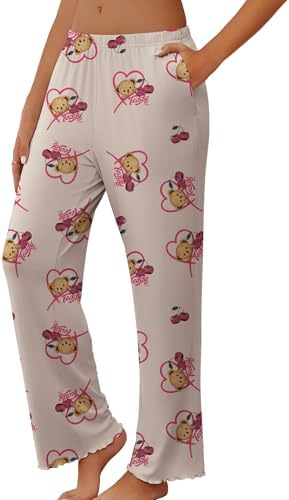Ekouaer Pajama Pants Women Soft Casual Lounge Pajama Bottoms Comfy Stretch Sleep Pants Wide Leg Pj Bottoms with Pockets