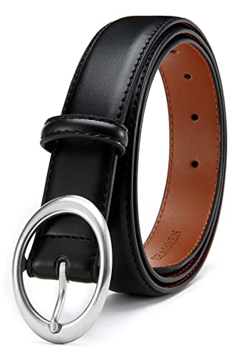 CHAOREN Womens Belt - CR Leather Belt Women Casual for Jeans Pants Dress - Belts with Gold Buckle for Women Fashion