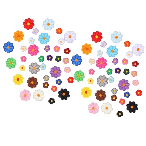 74 Pièces Patch Thermocollant Vêtements,Écusson Brodés Thermocollant Fleur,Thermocollants pour Adulte,Enfants,Jeans,Chemises et Écussons Brodés DIY