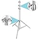 Neewer Edelstahl-Lichtstativ, silberfarben, 200 cm, Faltbarer und tragbarer robuster Ständer für Studio-Softbox, Monolight und andere Fotoausrüstungen (2 Stück)