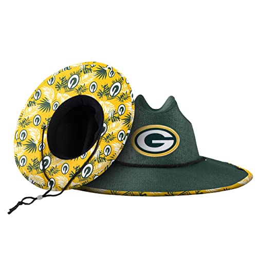 Image of FOCO Green Bay Packers NFL Team Color Straw Hat
