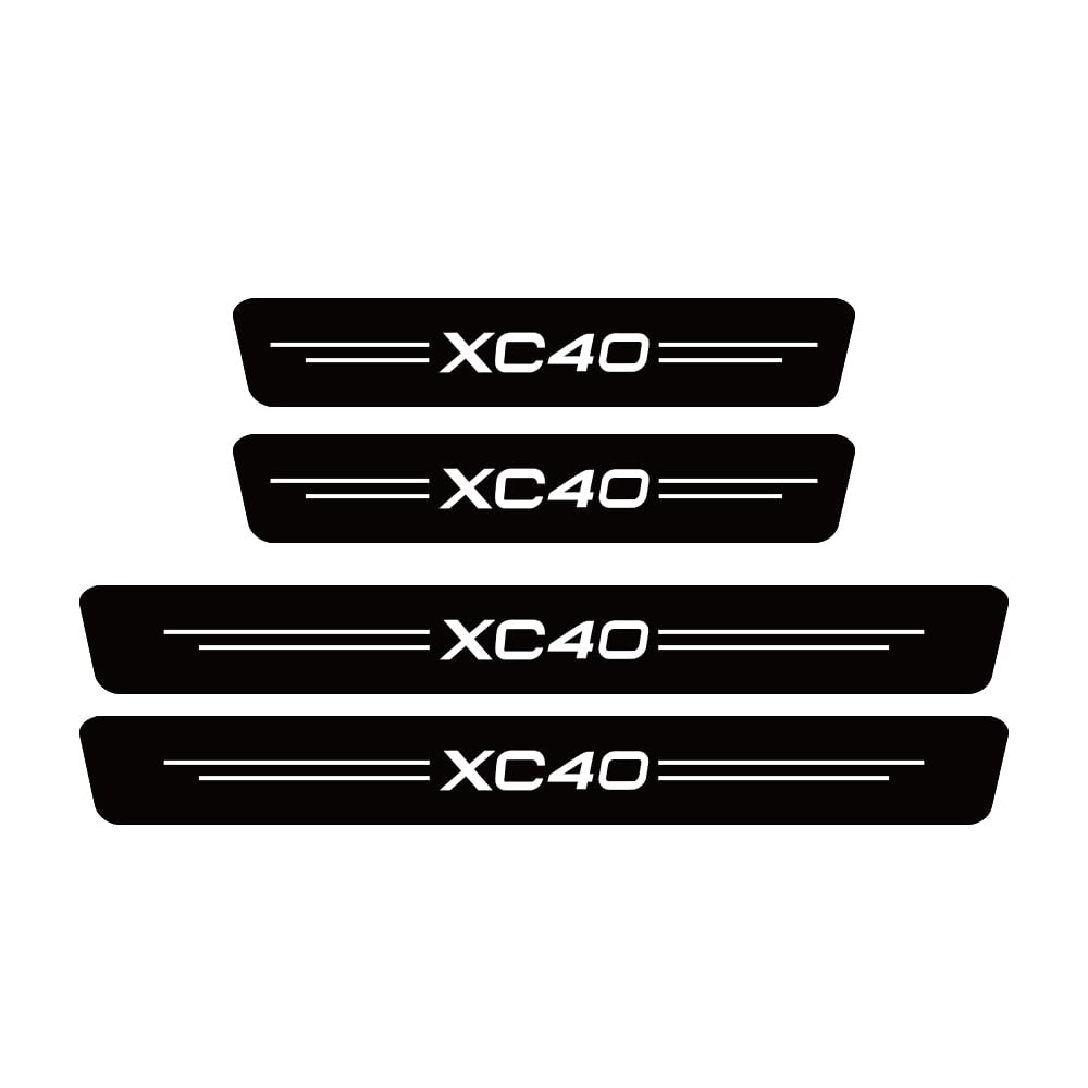 Sdyayfge Normal 4Pcs Kick Plates Car Door Sill Protector,For Volvo Xc40