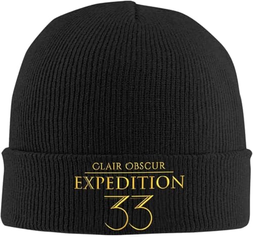 YGHAOWKJR Gorro clásico unisex Expedition 33, diseño de videojuegos, RPG, accesorios para fanáticos, gorro de punto cálido