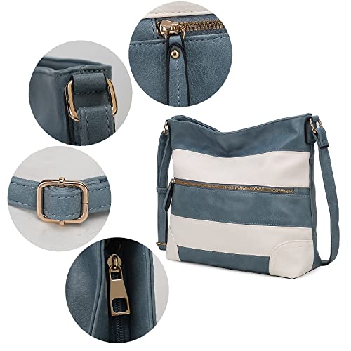 Image of MKF Collection Shoulder Bag for Women, Vegan Leather Top-Handle Hobo Bag Handbag Purse