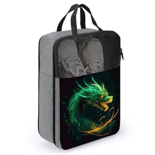 Bolsas de tenis con cierre hermético y estampado original de dragón para calzado 3