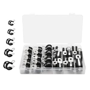 LOFOTU Stahlgummi Kabelschellen, gepolstert, 25 Stück