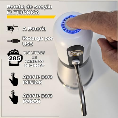 Cooler Chopp - Chopeira eletrônica portátil - Aluminio Verniz + BAG