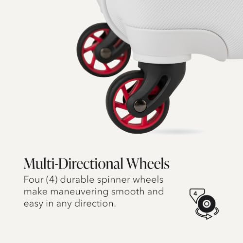 Image of SwissGear 7366 Signature Hardside Expandable Luggage with Spinner Wheels, TSA Lock, Cup-Holder, White, 2-Piece Set (19 /27)
