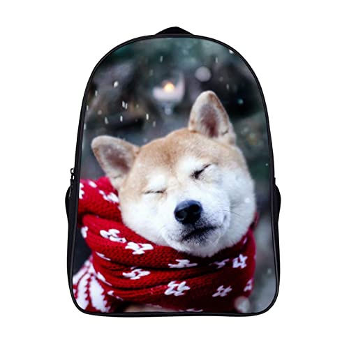 Sac à dos scolaire chien 3D pour garçon et fille de dimensions 40x28x16cm