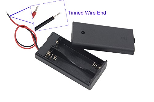 Lampvpath 3Pcs 2 Aa Battery Holder With Switch, 2X 1.5V Aa Battery Holder Case With Wire Leads And On/Off Switch(3 Pack) #TOP4