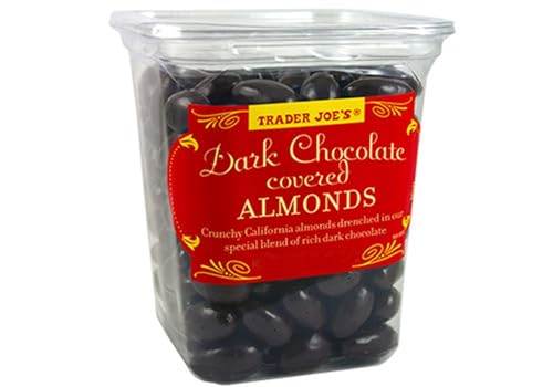 Trader Joe's Dark Chocolate Almonds Crunchy California Almonds Drenched in Rich Dark Chocolate No...