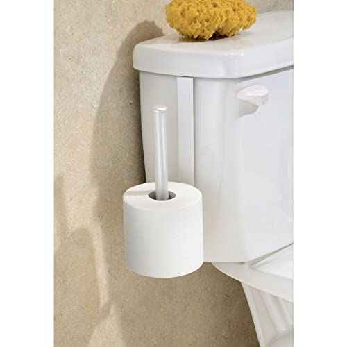 Mdesign Metal Wire Over The Tank Toilet Tissue Paper Roll Holder Dispenser And Reserve For Bathroom Storage And Organization - Hanging, Each Holds 2 Rolls - Pearl White #TOP4