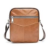 【Múltiples compartimentos】 Tamaño: 19x8x21cm. Los bolsos de hombro para hombres se dividen en cuatro secciones: diseño de bolsillo principal doble para tableta de 6.5 pulgadas, teléfono, billetera pequeña, tarjeta de identificación. El bolsillo frontal con cremallera se adapta a documentos y libros pequeños. El bolsillo trasero está diseñado para su tarjeta, tableta y otros artículos valiosos. Esta bolsa se adapta a casi todo lo que necesita para llevar a la oficina, la universidad, la escuela.