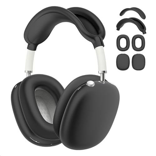 AWAVM 4PCS Coque pour AirPods Max,Housse de Protection Anti-Rayures,Housse de Protection Anti-Rayures pour Airpods Max (Noir)