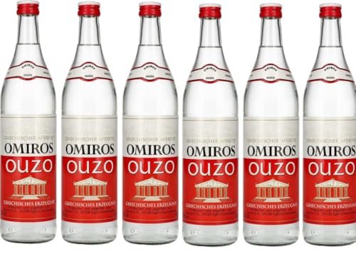 6 Flaschen Ouzo Omiros a 0,7 L 38% vol. + Space Keks gratis a 45 g von Onlineshop Bormann