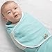Natural Snuggles Newborn Bamboo Rayon Swaddle Wraps | Baby Receiving Blankets 3 pk: Wrap & 2 Muslin Square Blankets - Light Blue & Grey Chevron Stripes & Stars