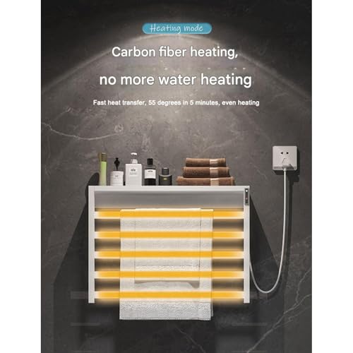 Toallero eléctrico de secado eficiente con función inteligente programable de pared 7