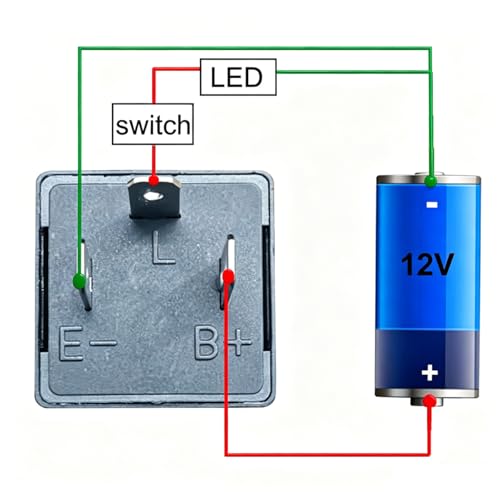 Image of Gebildet 2 pieces 12V 3 Pin Electronic LED Flasher Relay 0.1W-150W c /m Motorcycle Turn Signal Adjustable Flasher CF-14KT, comes with 6pcs Terminals