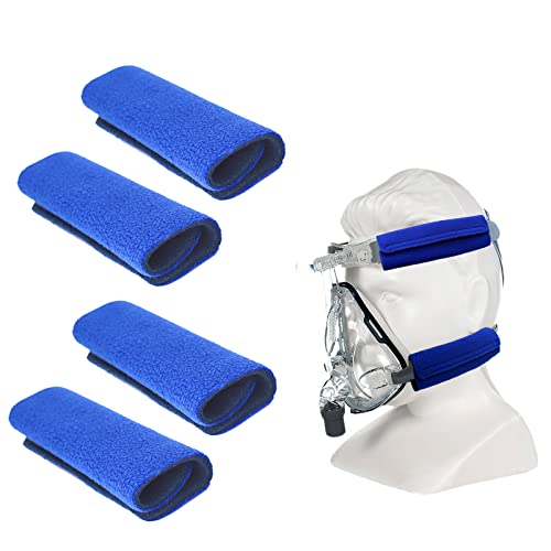 CPAP Strap Covers, 4 Pack CPAP Strap Cushions Pads for Full Mask Headgear Strap, CPAP Mask Pads & Soft Fleece Strap Cover for Reducing Mask Red