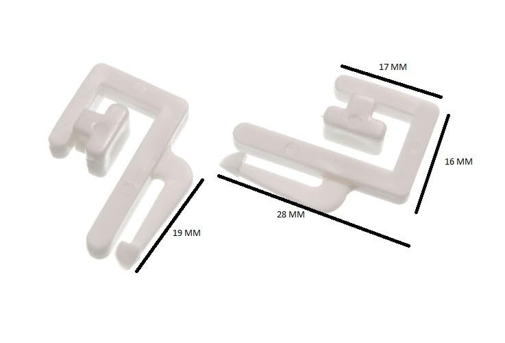 48 X Swish Ruche Rails Curtain Track Glide Hooks - Set of 12