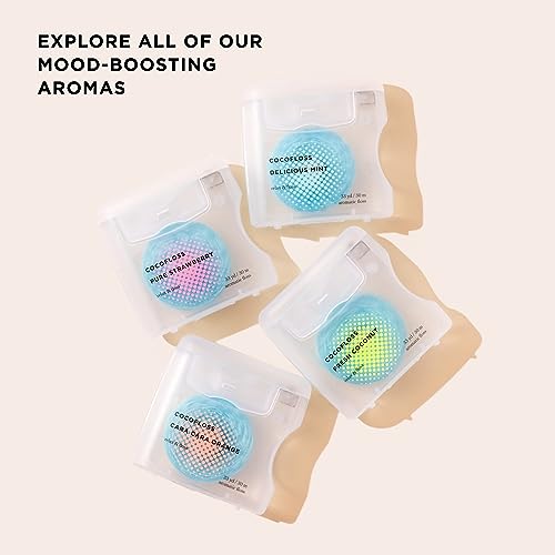 Cocofloss Woven Dental Floss, Dentist-Designed Oral Care, Mint, Waxed, Expanding, Vegan, Kid-Friendly String Floss with Coconut Oil, 1 Spool (33 yd) - 6