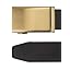 40mm Solid Gold Buckle & Black Leather