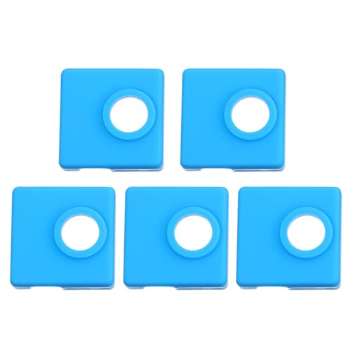 5pcs Silicone Case for 3d Printer Heating Block Blue