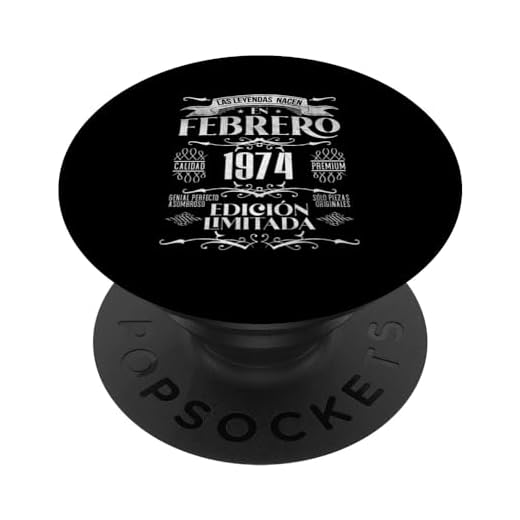Las Leyendas nacen en Febrero de 1974 - 49 Años Cumpleaños PopSockets PopGrip Intercambiable