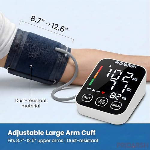 Image of Blood Pressure Monitor, Blood Pressure Machine with Upper Arm Large Cuff That fits Standard to Large Adult Arms, High Automatic Blood Pressure Monitors Cuff for Home Use, (BP) LED Digital Display with Voice Brodcasting Function