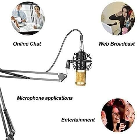 Microphone de streaming ELzEy avec bras de suspension pour podcast