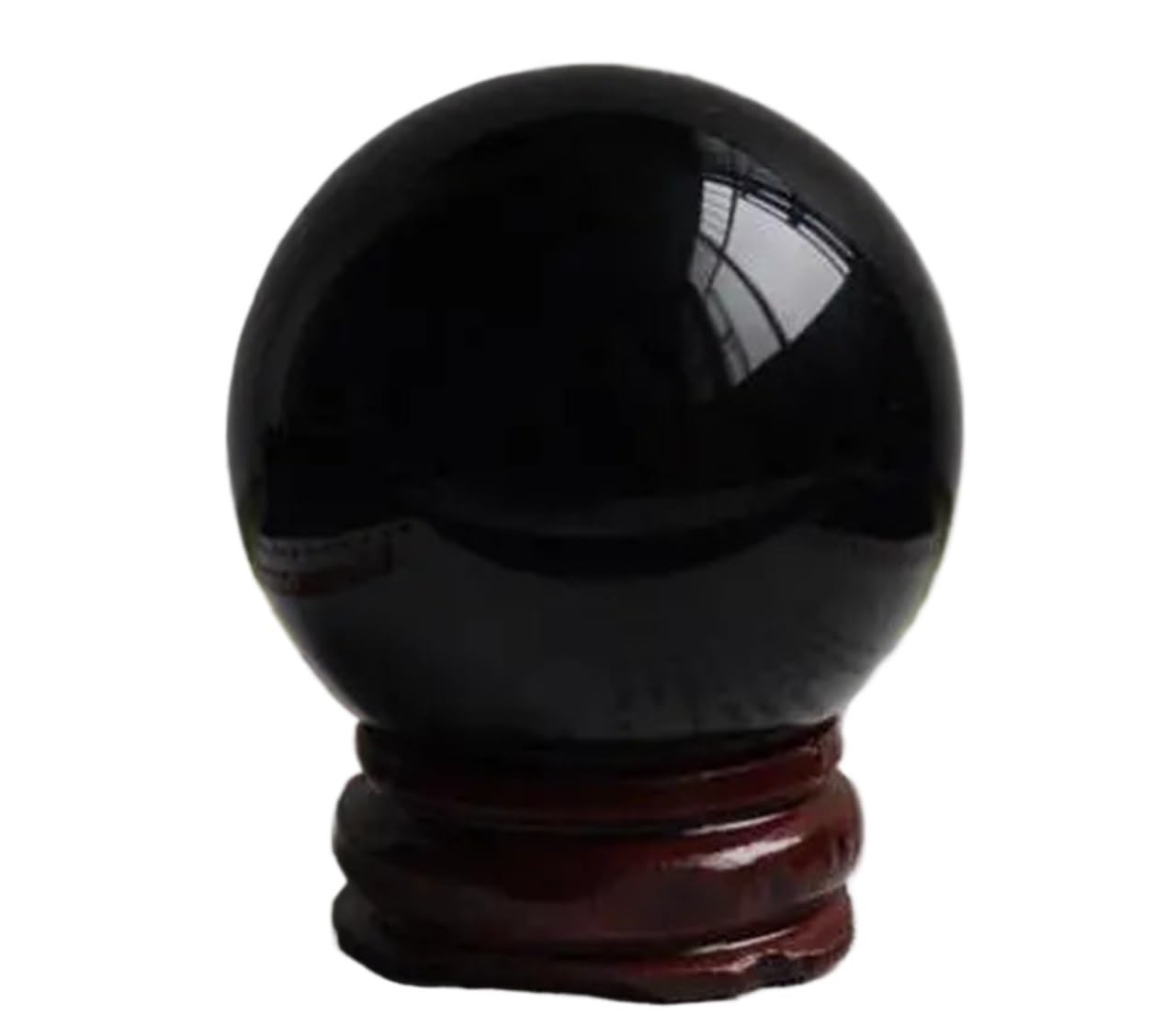 XZCASD Beautiful Natural obsidian crystal ball handmade home decoration(Amarillo claro,6cm)