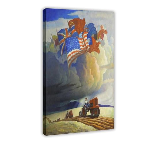 Soldiers of The Soil N.C. Wyeth poster sur toile decoration murale prete a installer